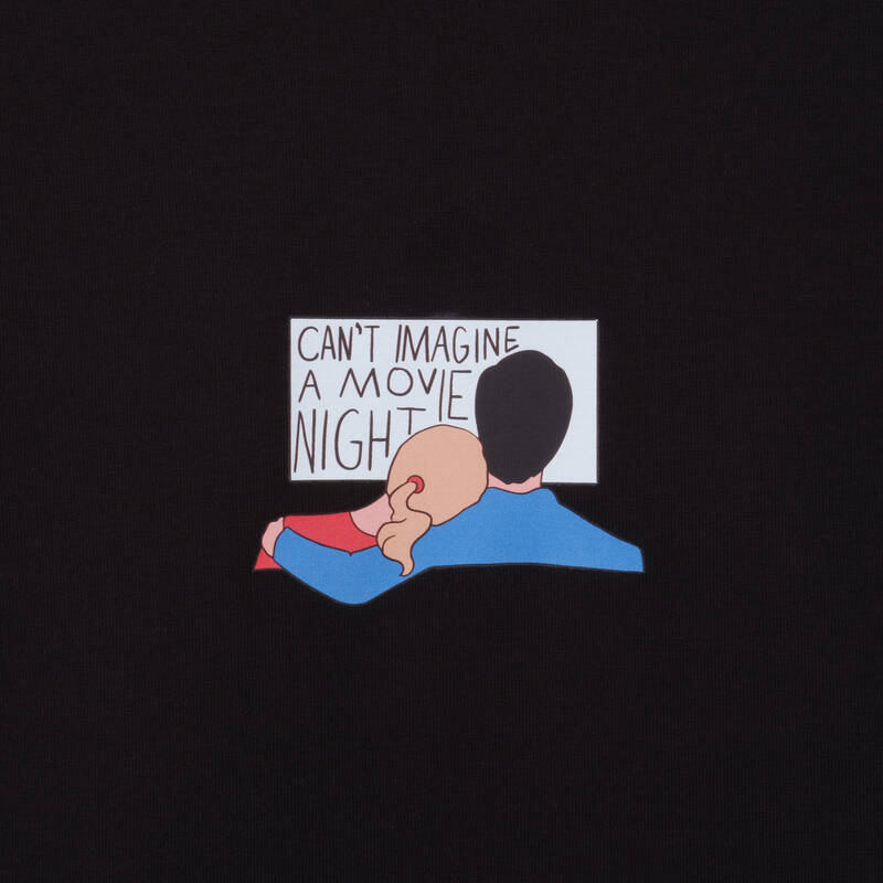 CAN'T IMAGINE A MOVIE NIGHT SİYAH SWEATSHIRT