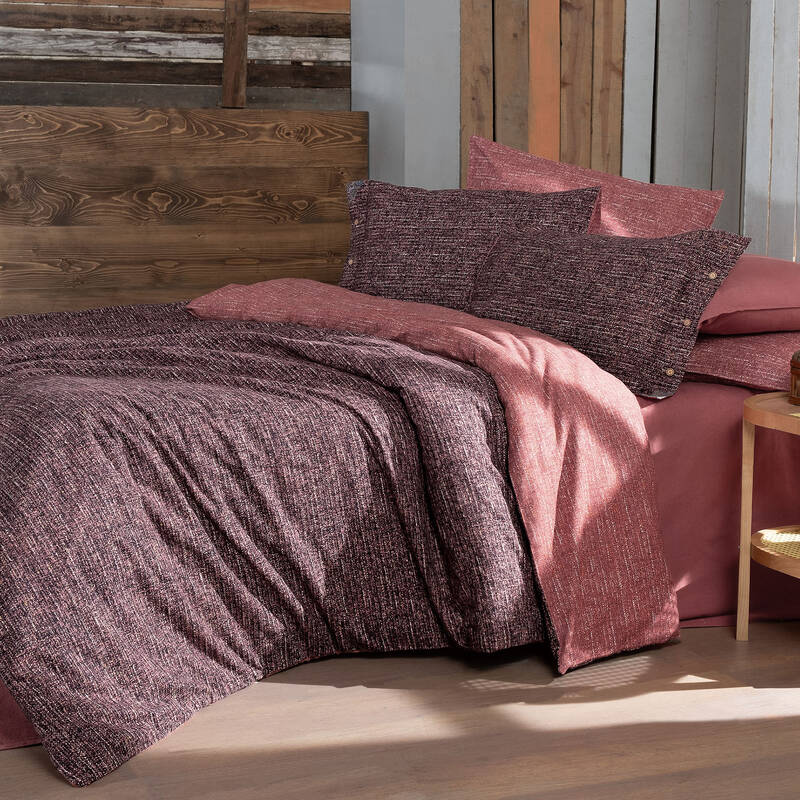 GLAMIS FLANEL KING SIZE NEVRESİM TAKIMI BORDO